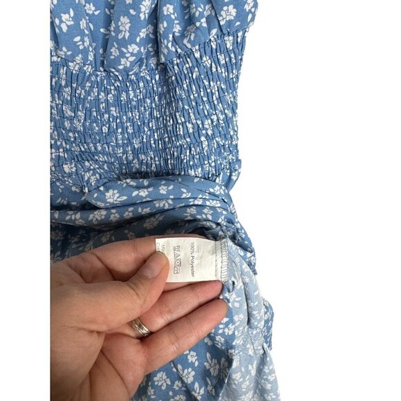 Rowme Floral Sleeveless Mini Dress Light Blue XS - Picture 3 of 4